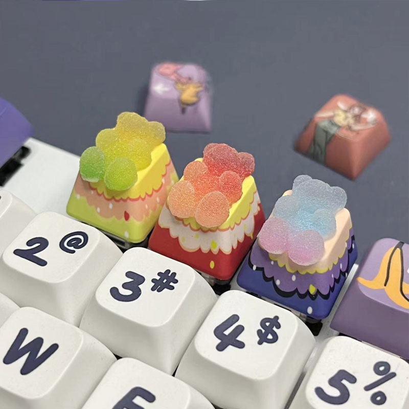 Bear Keycaps Backlight Cherry  - Gaming Accessories Aesthetic ulasan dan harga
