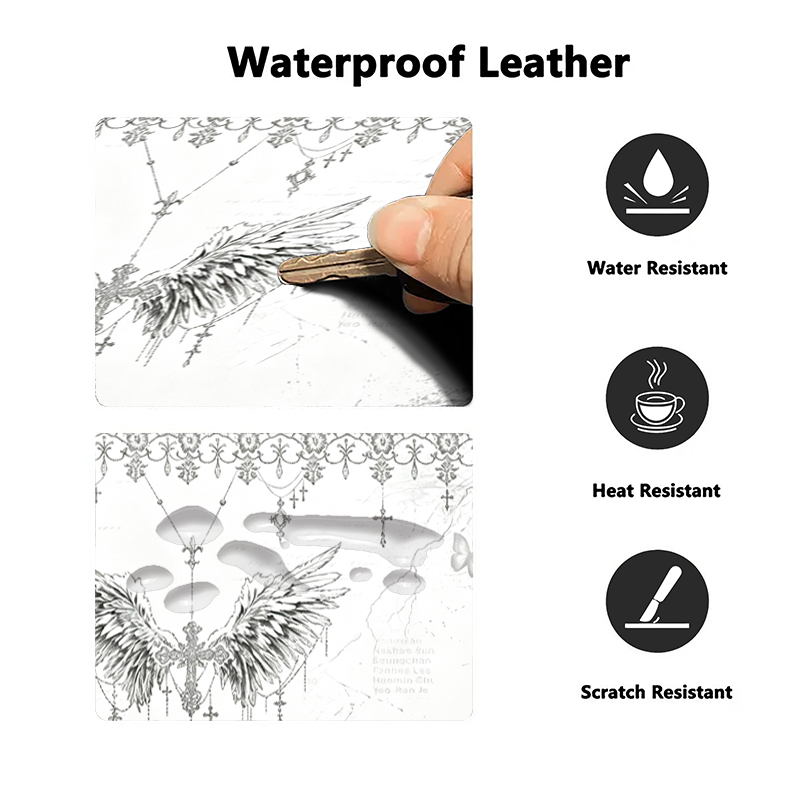 Leather Mousepad Black White A - Gaming Accessories Aesthetic ulasan dan harga